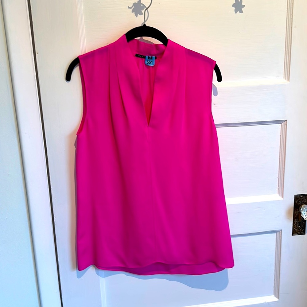 Elie Tahari Magenta Silk blouse size small